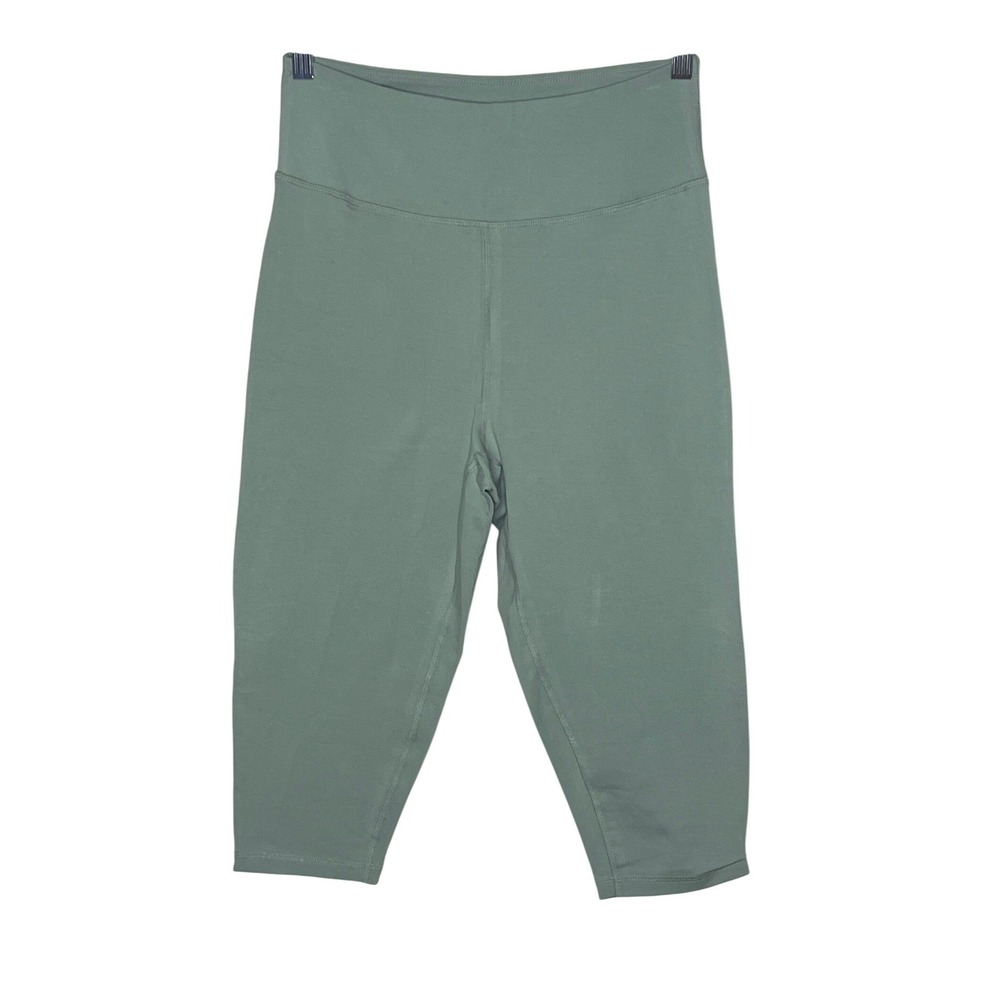 MATE the Label Organic Stretch Capri Leggings Dew Green High Waist Size L